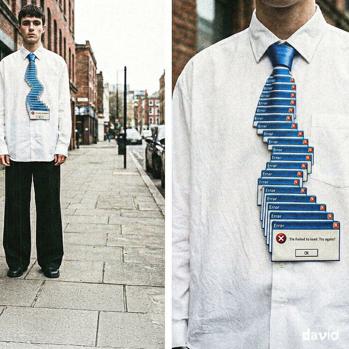 Галстук с принтом синего экрана смерти Windows BSOD