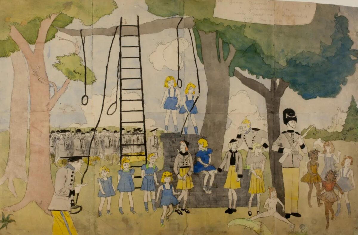 Сцена казни детей в иллюстрациях Дарджера &mdash; написана с документальной тщательностью