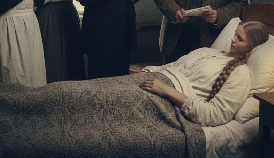 Иллюстрация к истории спящей девушки XIX века