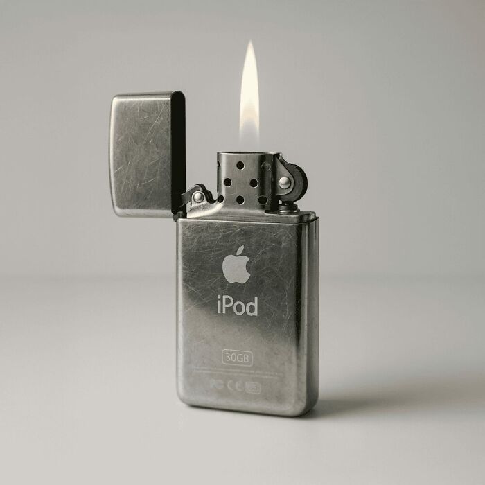 Зажигалка в форме классического iPod