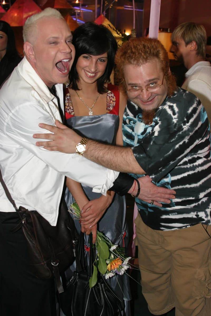 Борис Моисеев Роман Трахтенберг и Вера Мороз на юбилее Метелицы в 2005 году