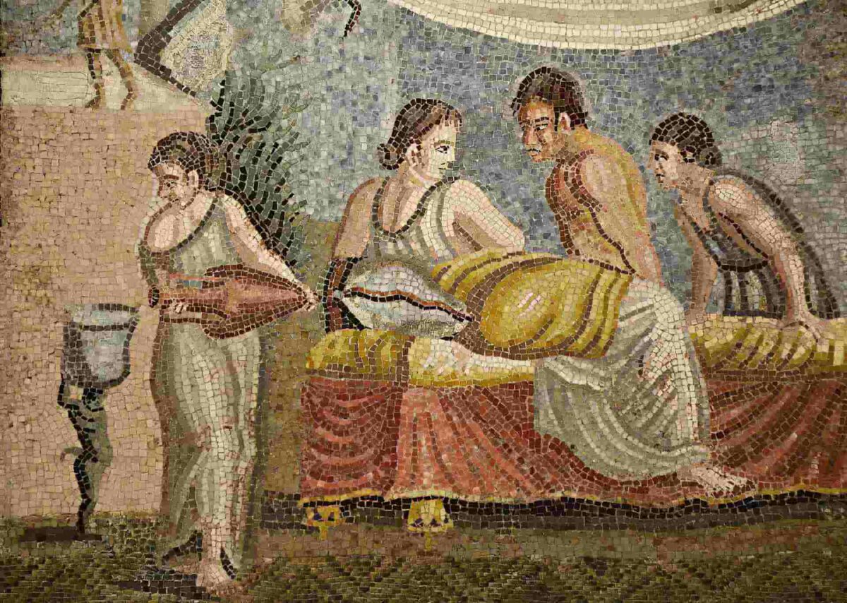 Мозаика с эротической сценой из Помпей &mdash; произведение искусства I века нашей эры