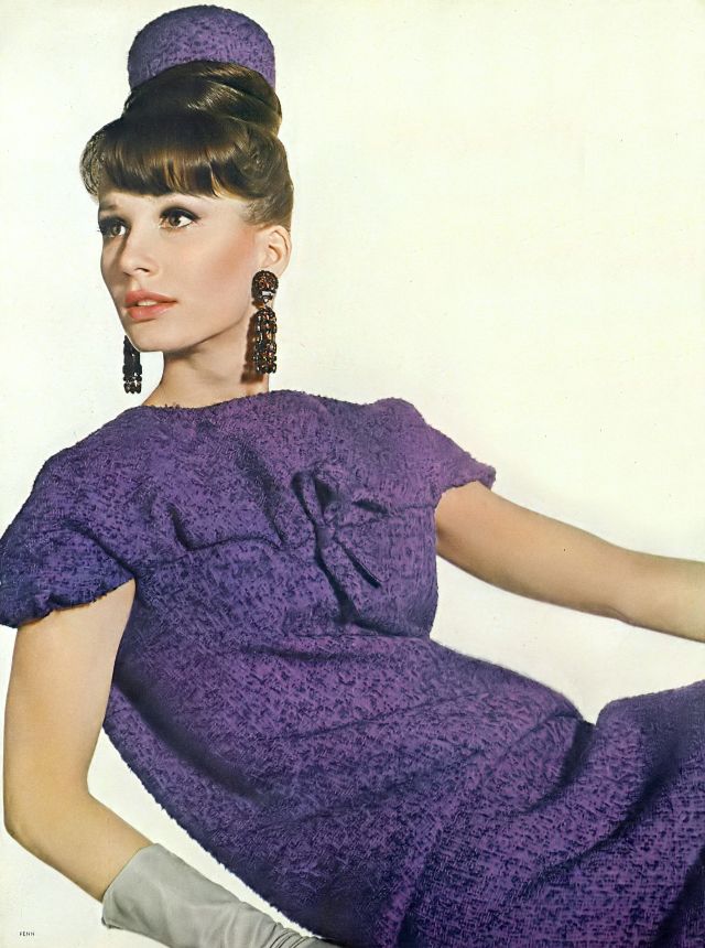 Бригитта Бауэр в платье Christian Dior-New York, Ирвинг Пенн, Vogue, 1963