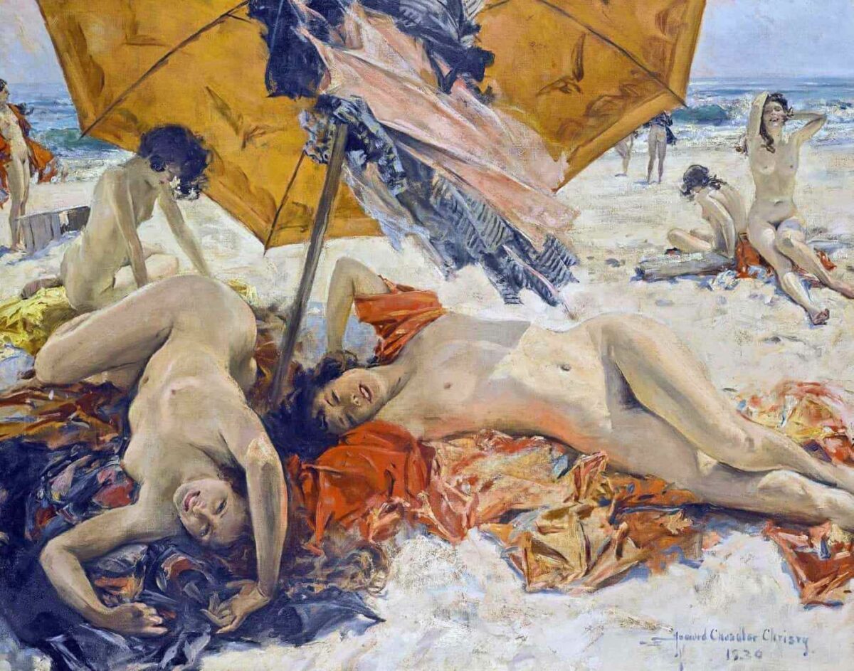 Говард Чандлер Кристи — Обнажённые на пляже, 1930 год