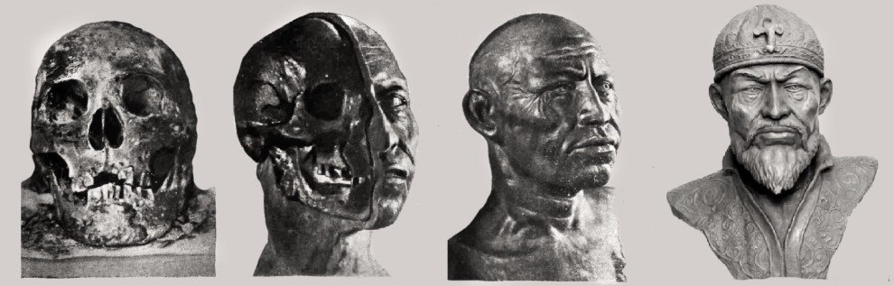 Реконструкция внешности Тамерлана по черепу, выполненная Михаилом Герасимовым в 1941 году