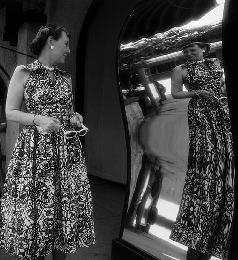 Мейми Эйзенхауэр в Луна-парке, Денвер, Колорадо, 1952, фото Евы Арнольд