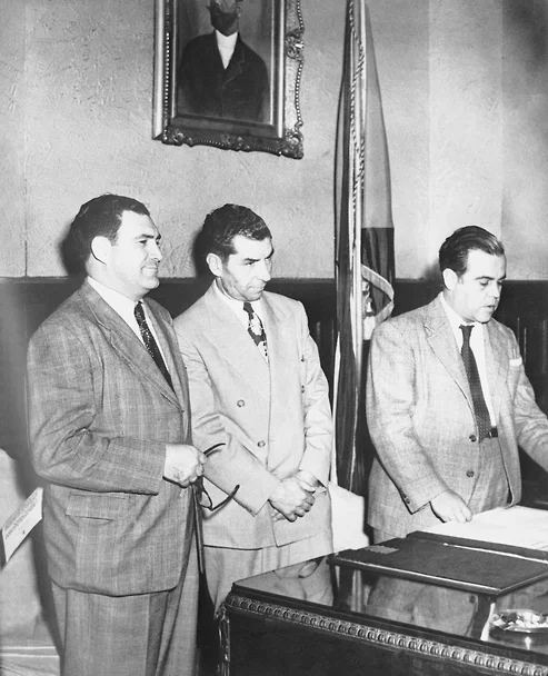 Лаки Лучано, начальник кубинской полиции и министр внутренних дел Кубы в Гаване в 1947 году