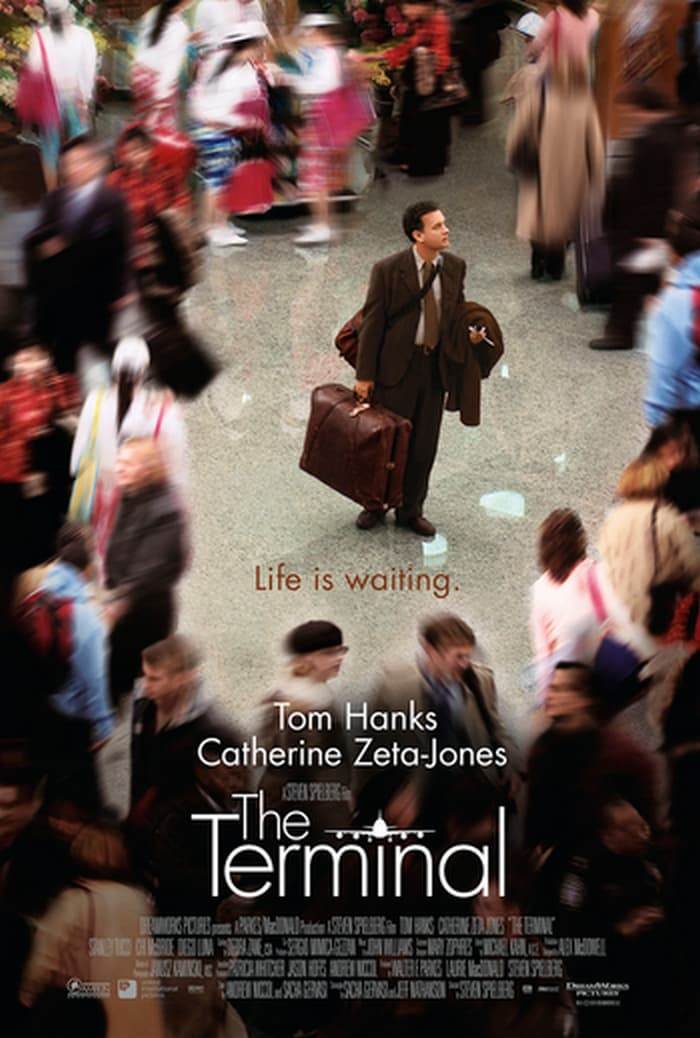 Постер фильма Стивена Спилберга Терминал 2004 года с Томом Хэнксом