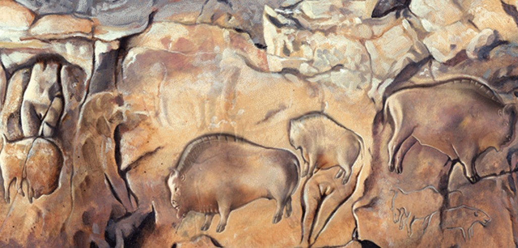 Реконструкция наскальной росписи &mdash; научная иллюстрация для музейной выставки