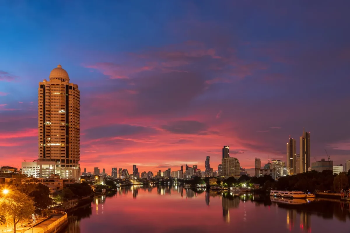 Bangkok city center financial business district