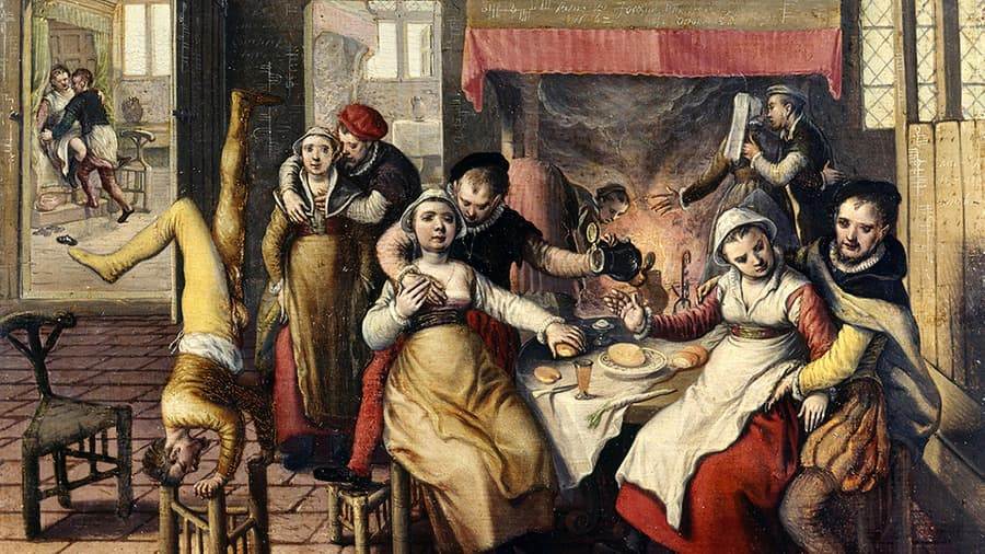 Бордель. Иоахим Бейкелар, 1550 год &mdash; жанровая сцена нидерландской живописи