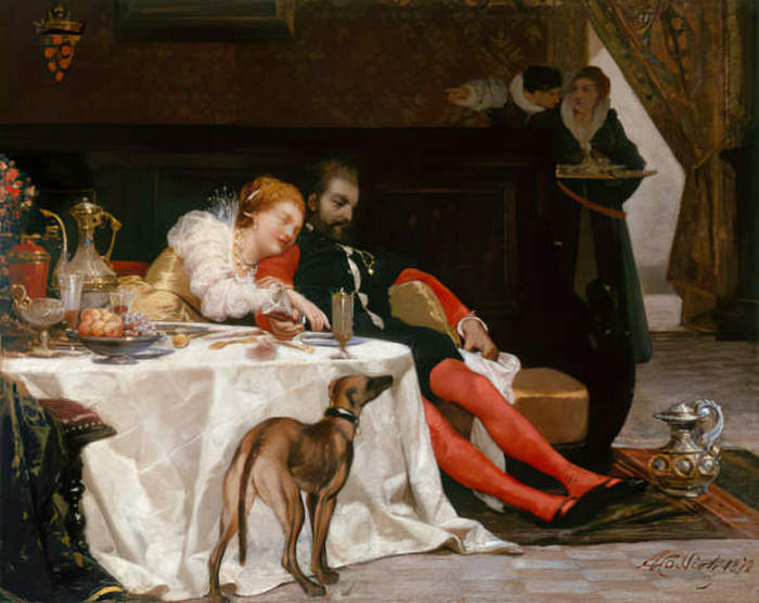 Смерть Бьянки Капелло художник Амос Кассиоли 1872