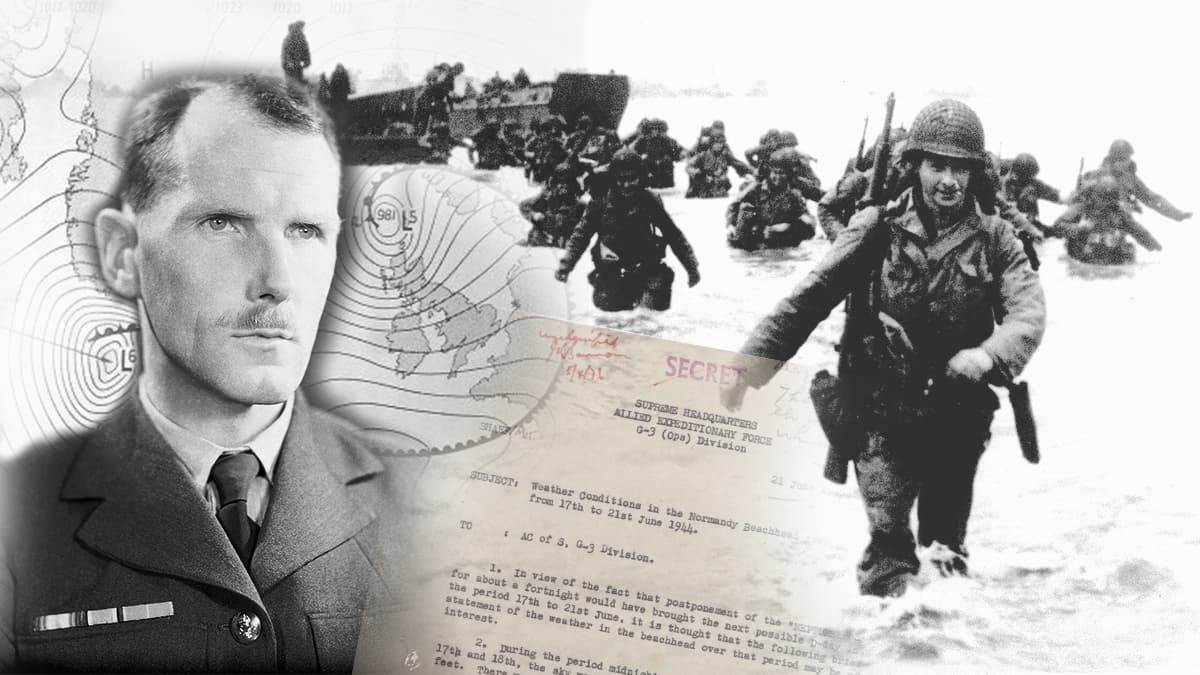Джеймс Стэгг и Эйзенхауэр накануне высадки в Нормандии, 1944 год