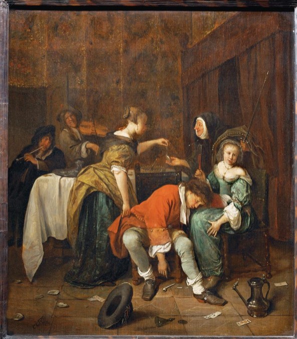 Кража в борделе художник Ян Стин 1665 год картина маслом