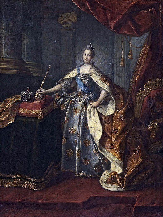 Портрет Екатерины II, художник Алексей Антропов, 1762 год