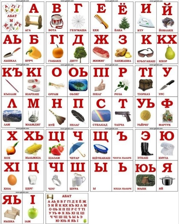 Чеченский текст: 49 букв