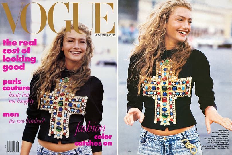 Обложка Vogue ноябрь 1988, жакет Christian Lacroix, Анна Винтур