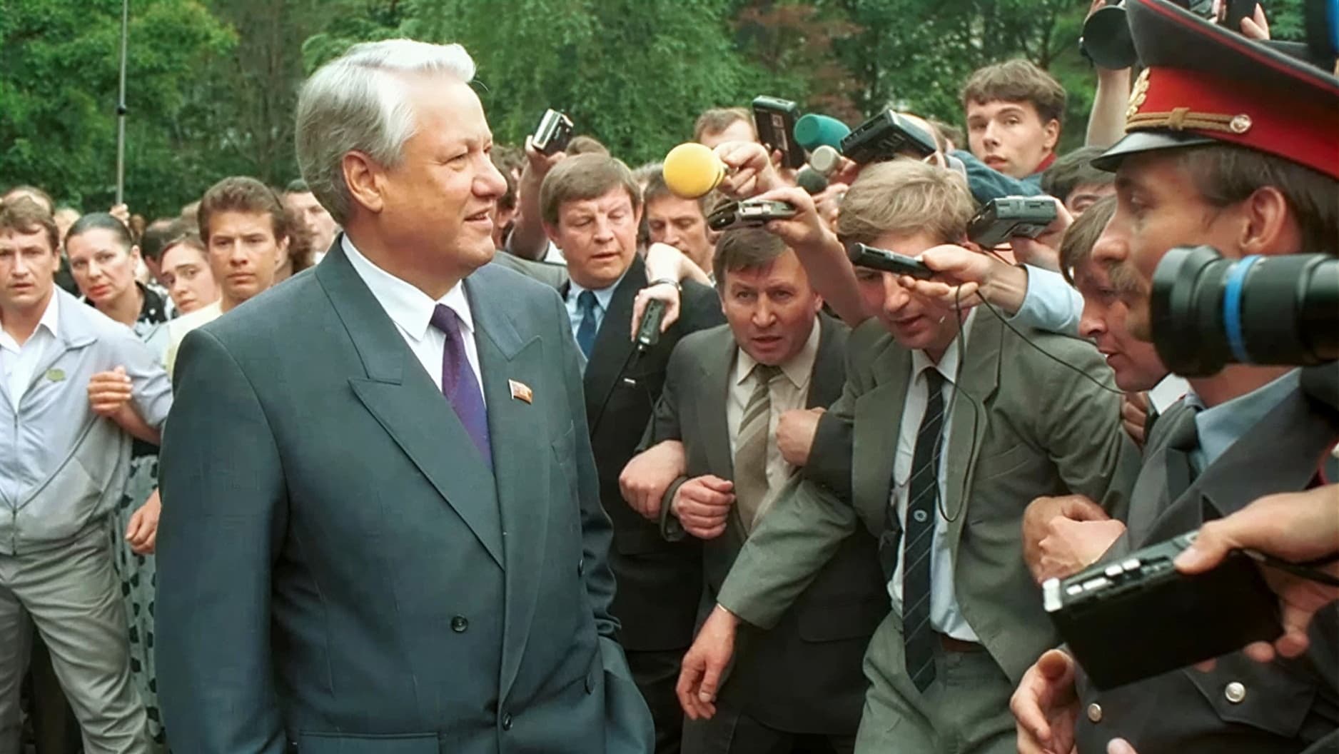 Борис Ельцин во время предвыборной кампании, 1991 год