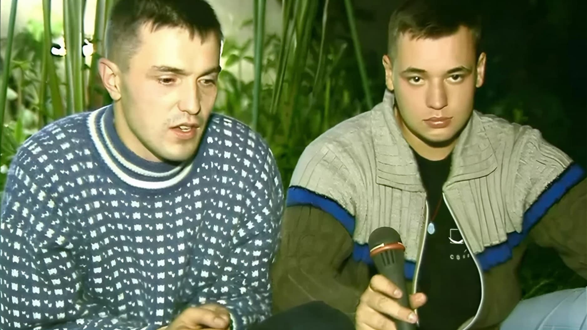 Сергей Жуков и Алексей Потёхин в молодости &mdash; дуэт основателей группы Руки Вверх