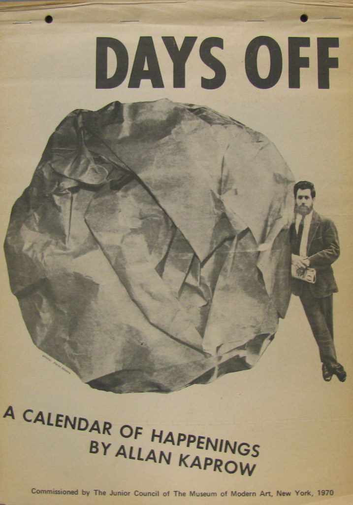 Календарь хэппенингов Аллана Капроу, МоМА, Нью-Йорк, 1970