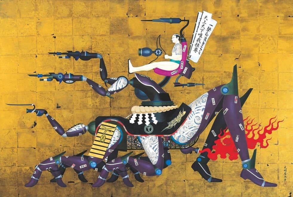 Japanese Spirit 14 &mdash; самурай и гандам наедине на золотом поле