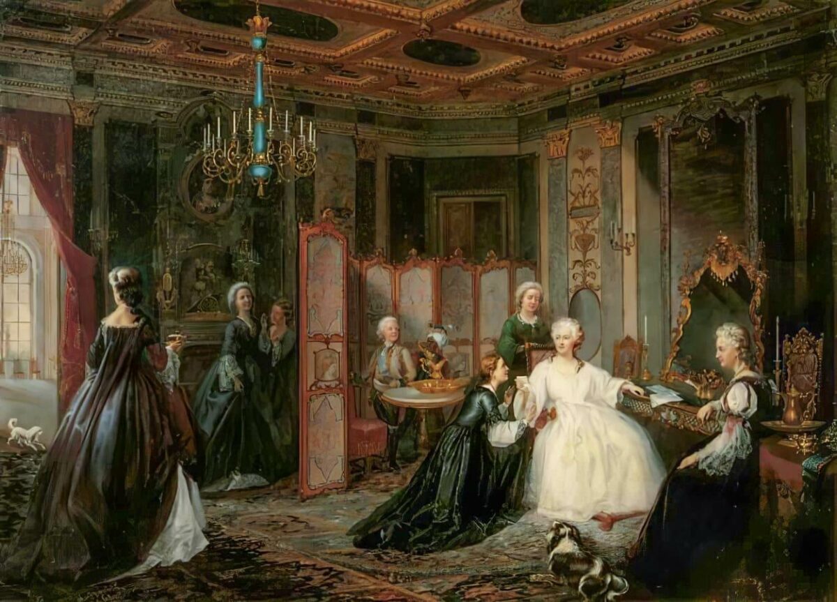 Вручение письма Екатерине II, художник Иван Миодушевский, 1861 год