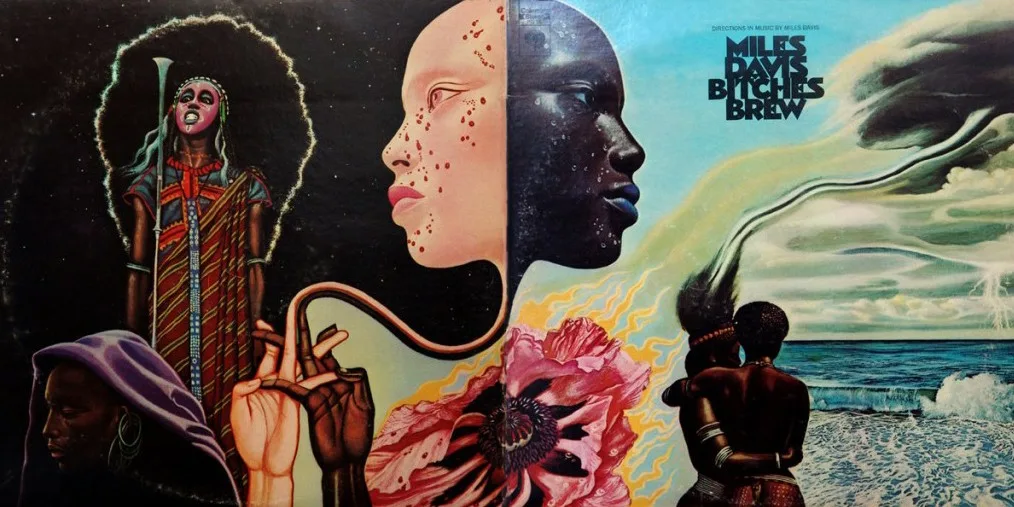 Обложка двойного альбома Bitches Brew Майлза Дэвиса 1970
