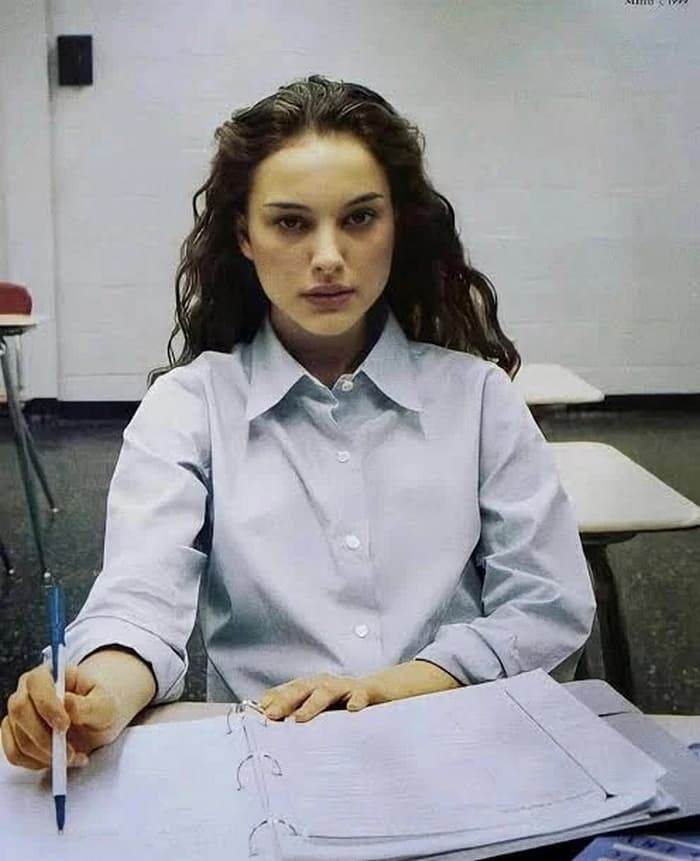 Натали Портман в Гарварде, 1999 год