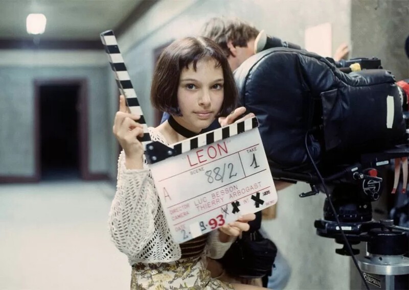 Натали Портман на съёмочной площадке фильма &laquo;Леон&raquo;, 1994 год