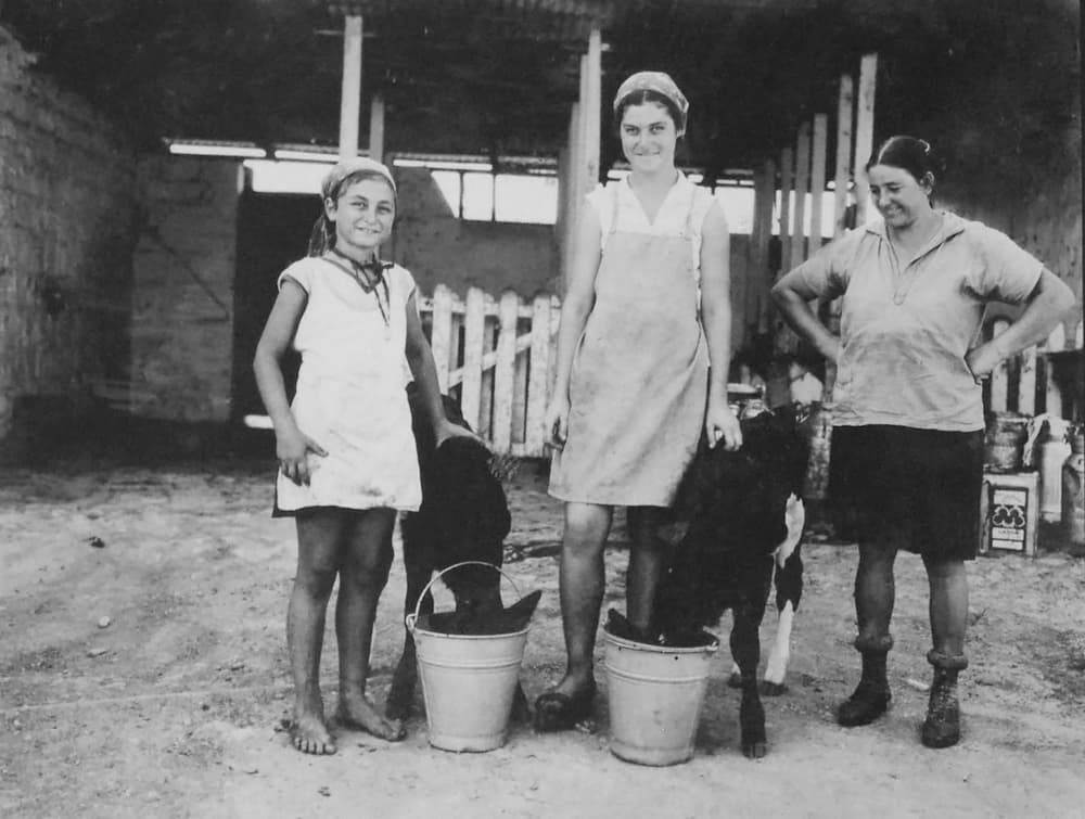 Дети кибуца Дгания помогают взрослым вести хозяйство, 1925 год