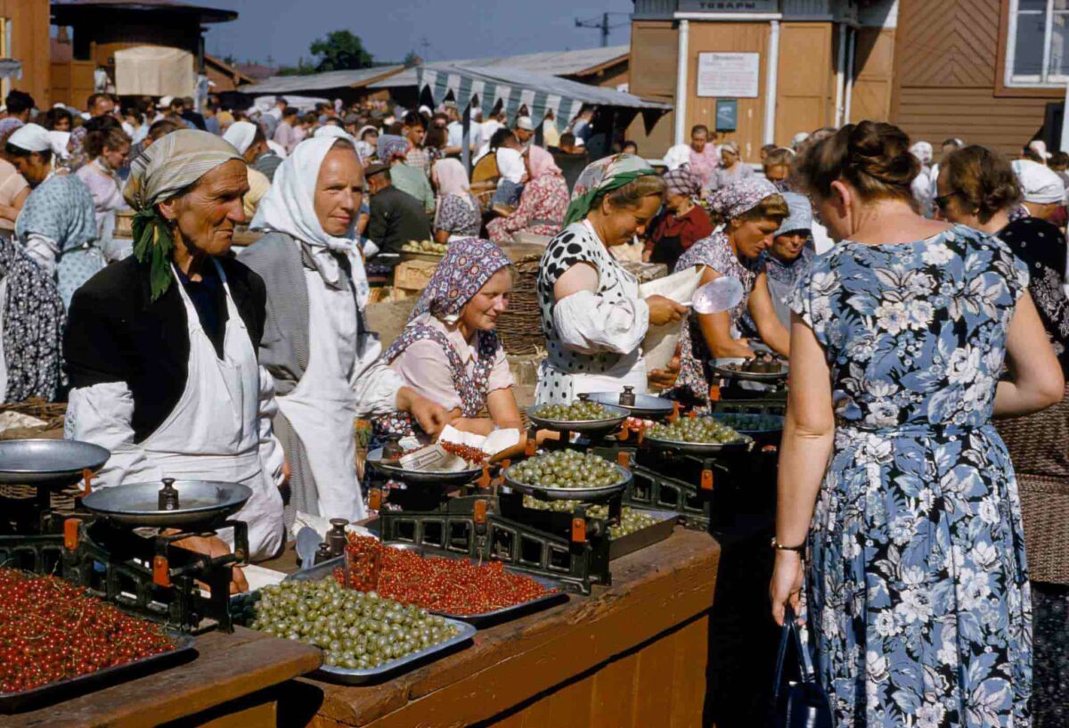 Даниловский рынок Москва 1959 год фотография Б. Энтони Стюарта для National Geographic
