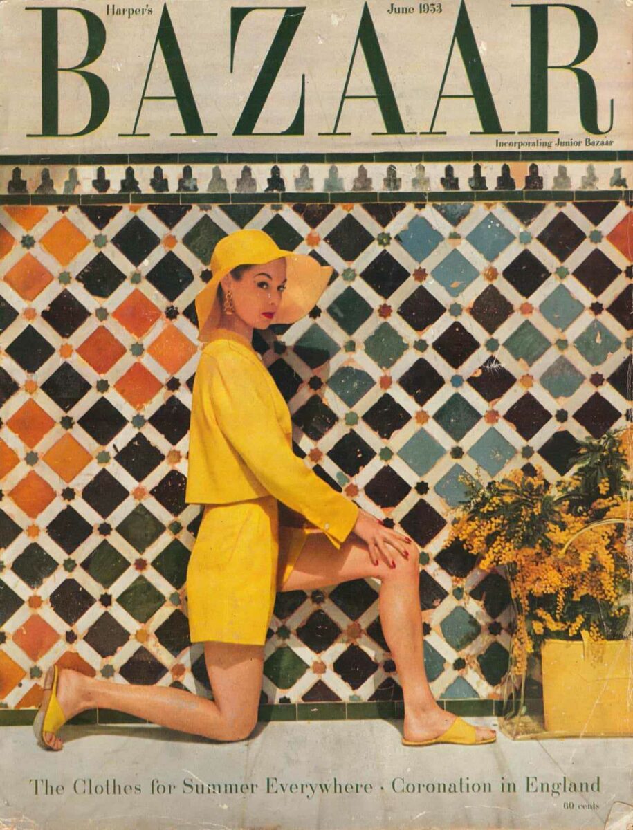 Обложка Harper's Bazaar июнь 1953, Жеан Пэтчетт, Альгамбра, Луиза Даль-Вульф