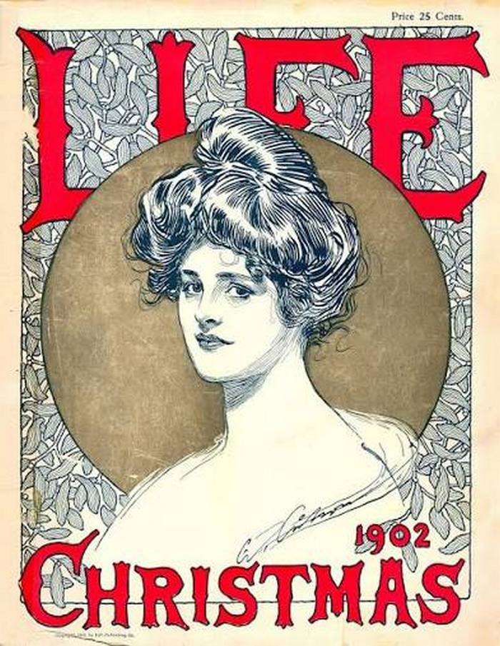 Обложка журнала Life 1902 года с девушкой Гибсона