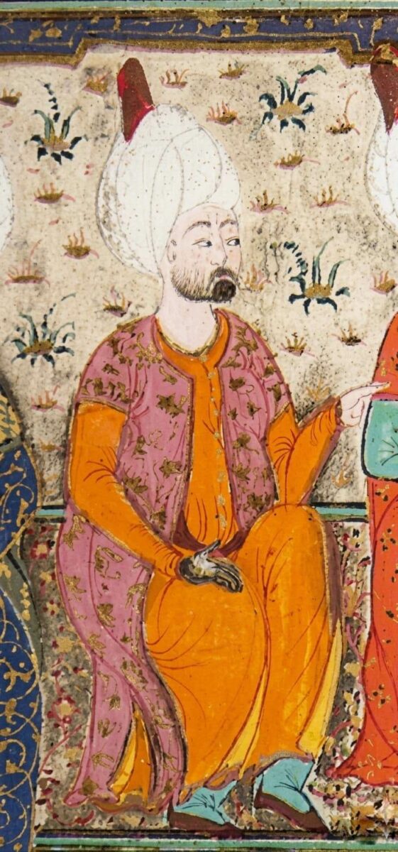 Рустем-паша, великий визирь Сулеймана Великолепного, на миниатюре XVI века