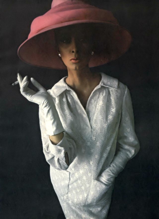 Вильгельмина в платье Ellen Brooks, фотография Арта Кейна, Vogue, 1963