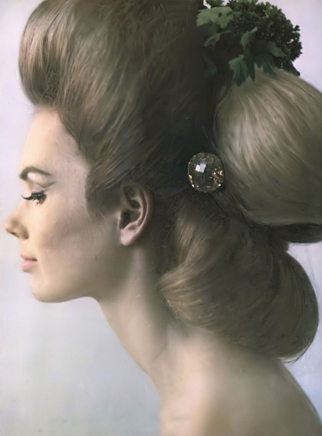 Причёска гейши и жёлтый бриллиант Van Cleef & Arpels, фотография Арта Кейна, Vogue, 1962