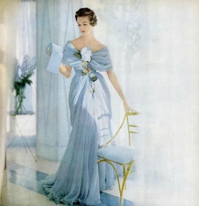 Реклама Soft-Weve, платье от графа Сарми, 1959 год