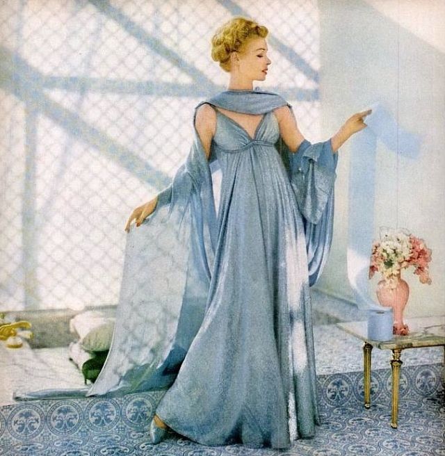 Реклама Soft-Weve, платье от Янни, 1959 год