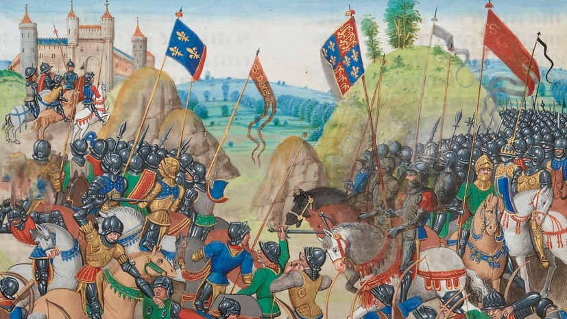 Битва при Креси, 1346 год &mdash; иллюстрация из хроник Фруассара