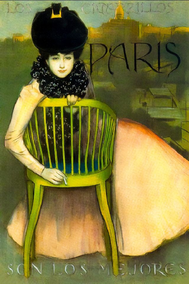 Плакат Cigarrillos Paris Montmartre, 1901 год