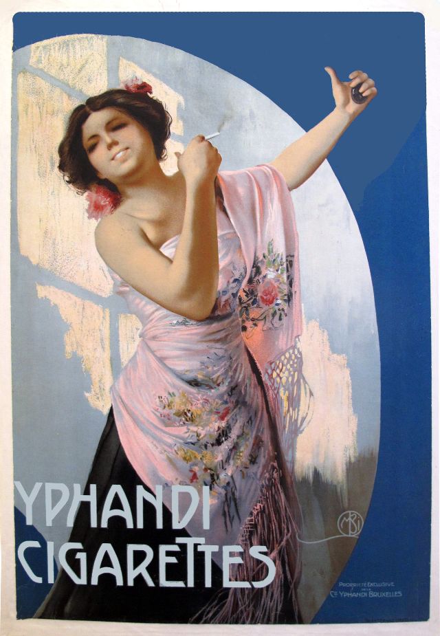 Плакат Yphandi Cigarettes, около 1910 года