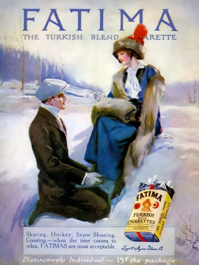 Плакат Fatima Cigarettes, декабрь 1914 года