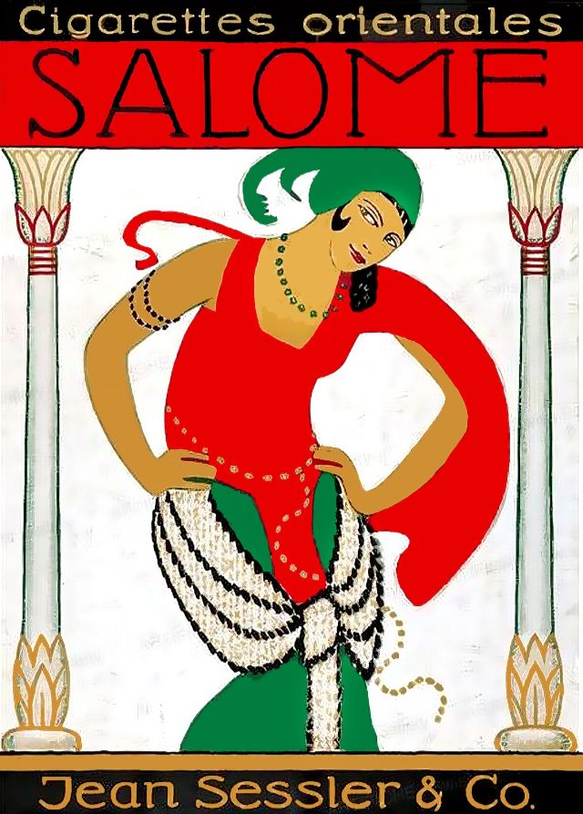 Плакат Salom&eacute; Cigarettes Orientales, 1914 год
