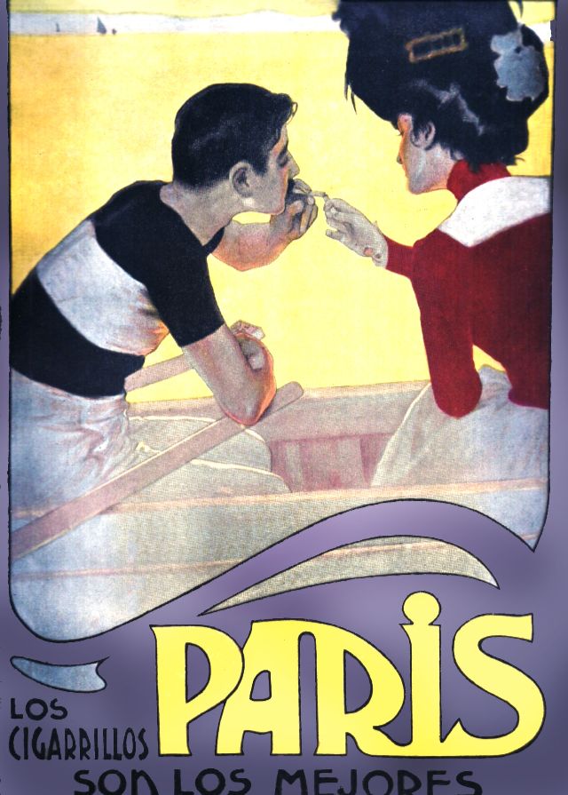 Плакат Cigarillos Paris son los mejores, 1917 год