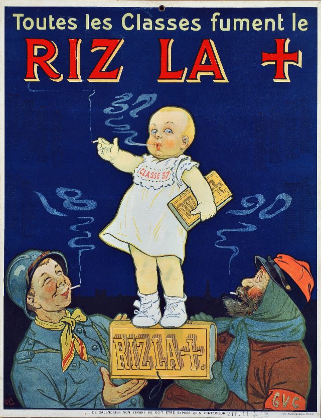 Плакат Riz La Croix cigarette papers, 1917 год
