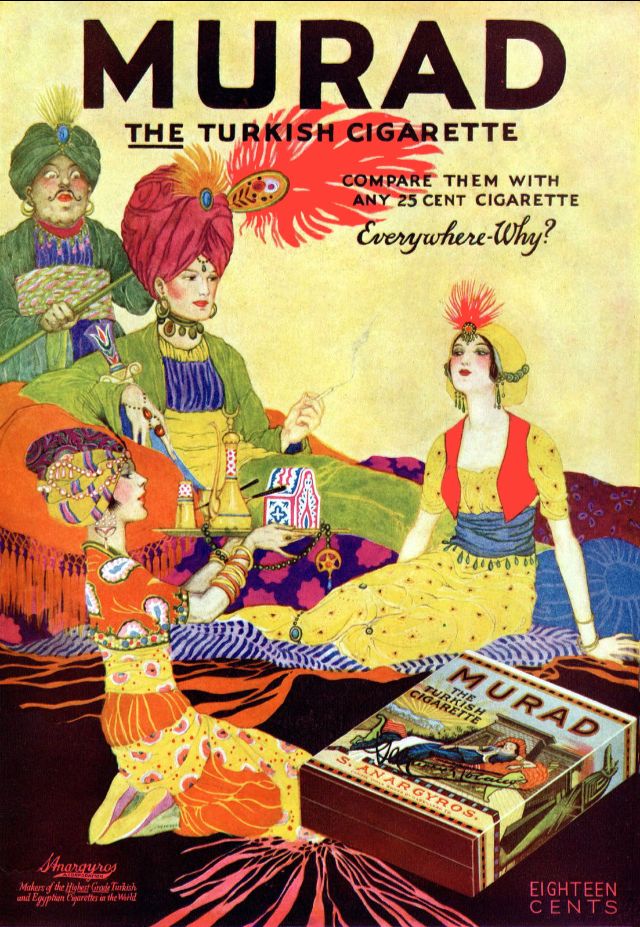 Плакат Murad The Turkish Cigarette, 1918 год