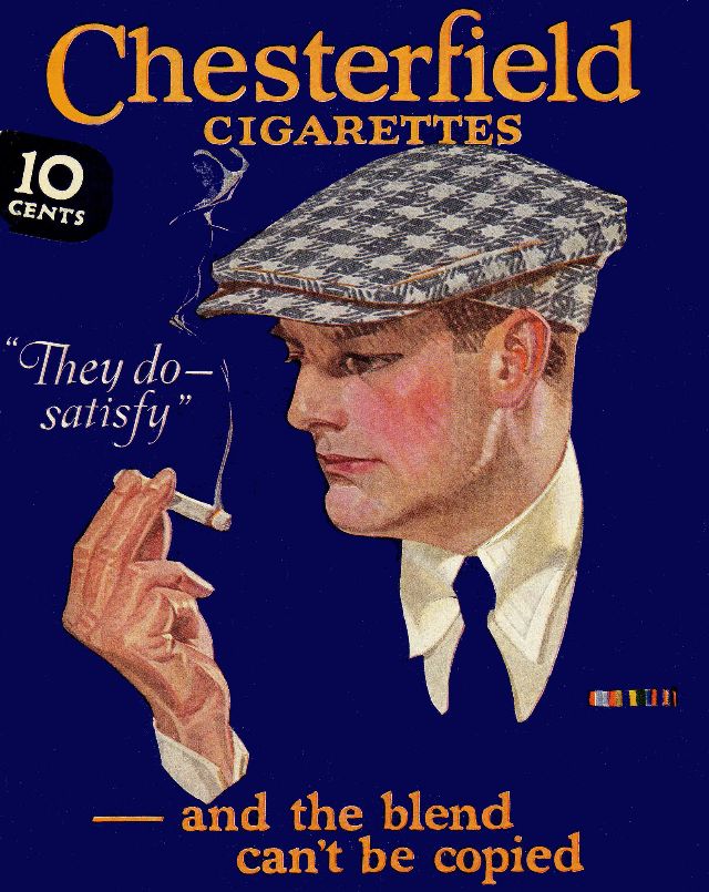 Плакат Chesterfield Cigarettes, 1919 год