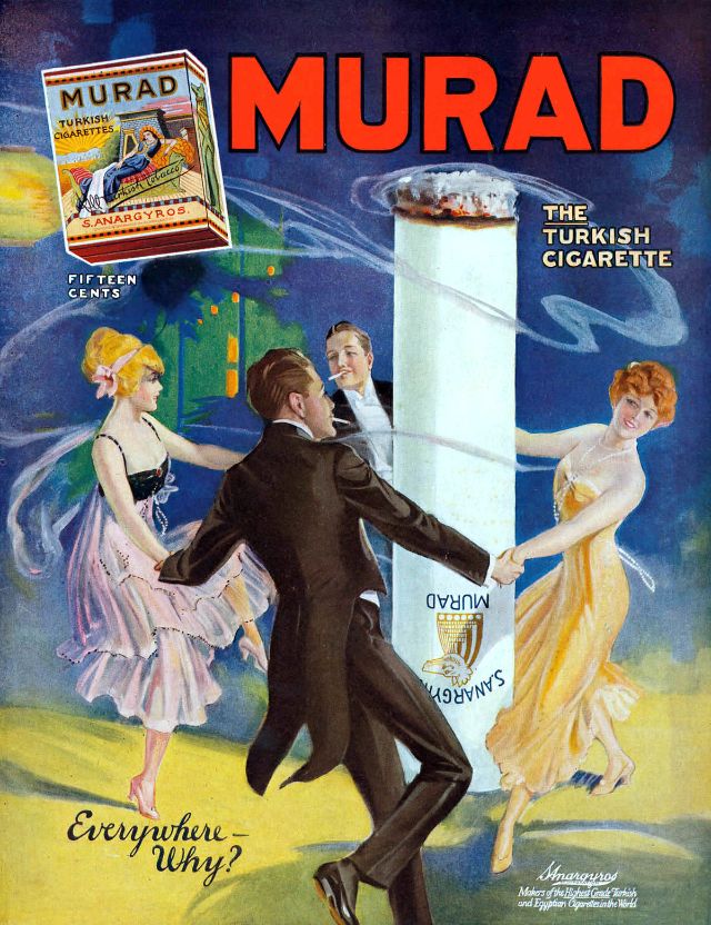 Плакат Murad Turkish Cigarette, 1900 год