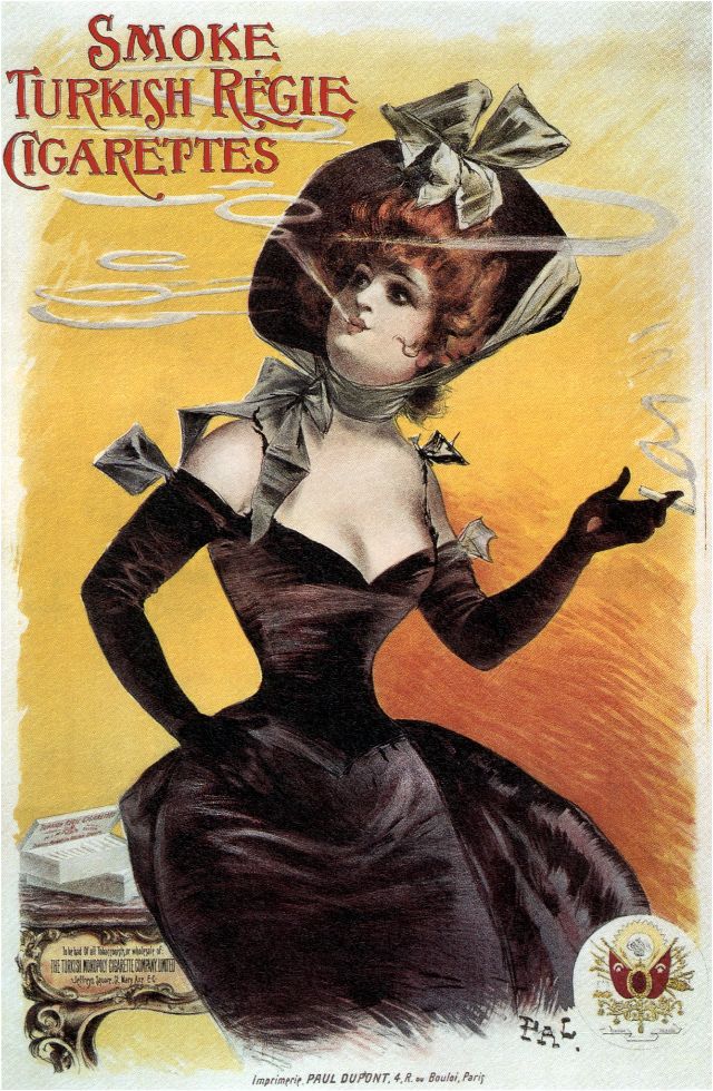 Плакат Smoke Turkish R&eacute;gie Cigarettes, около 1900 года