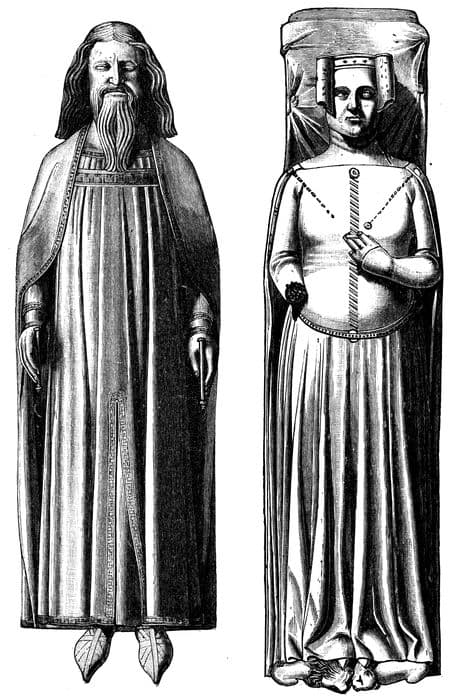 Effigies of King Edward III and Queen Philippa in Westminster Abbey